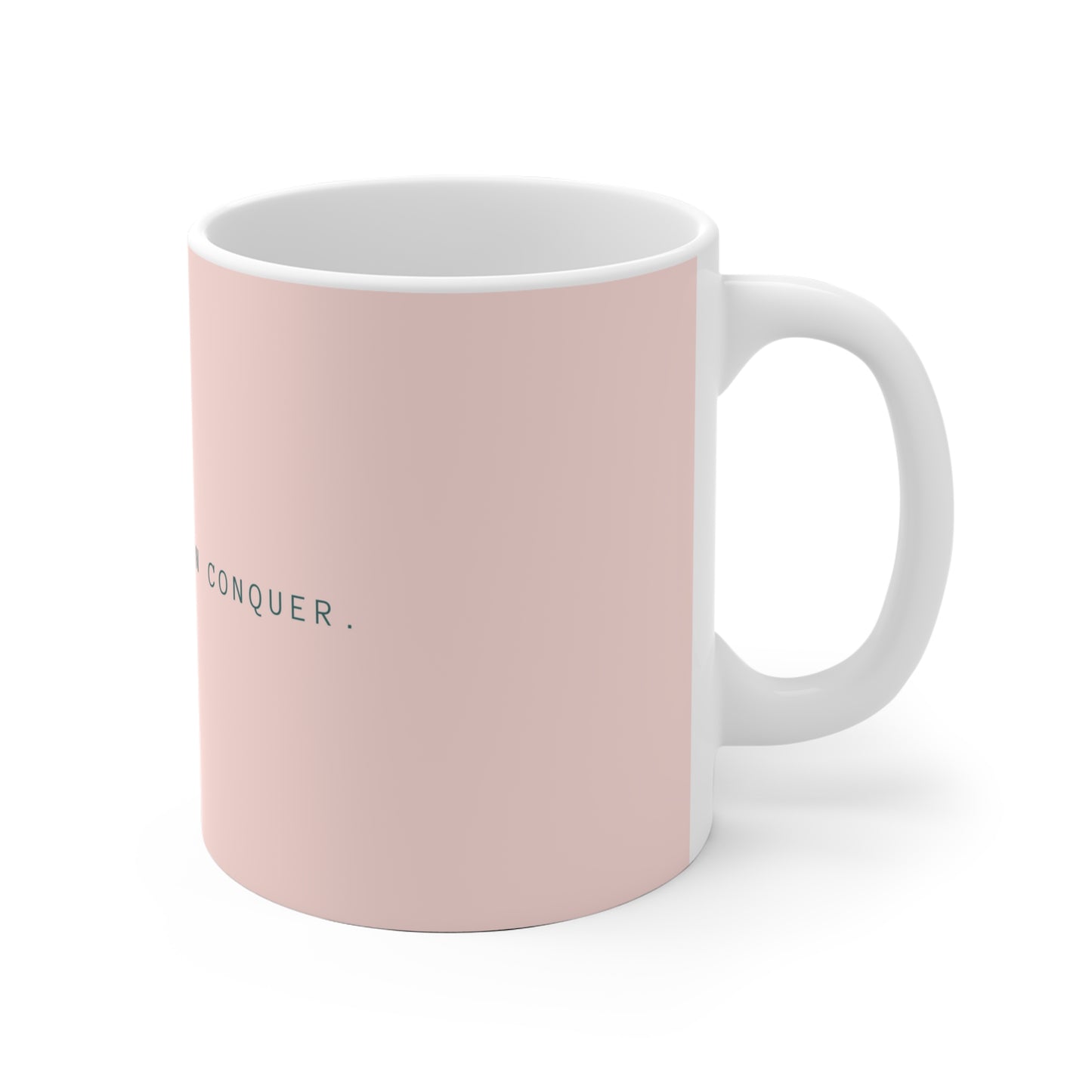 First Sip, Then Conquer Ceramic Mug - Pastel Pink