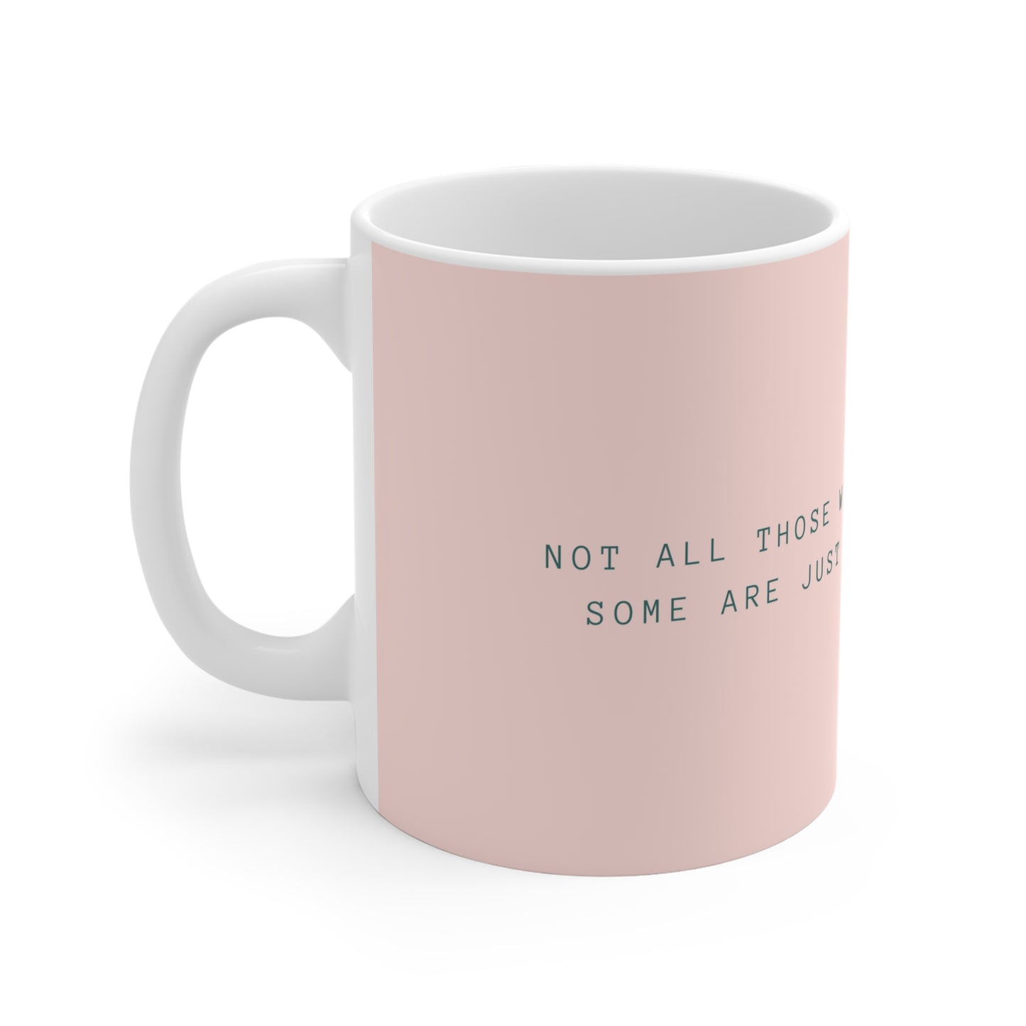 Just Looking For Coffee Ceramic Mug - Pastel Pink