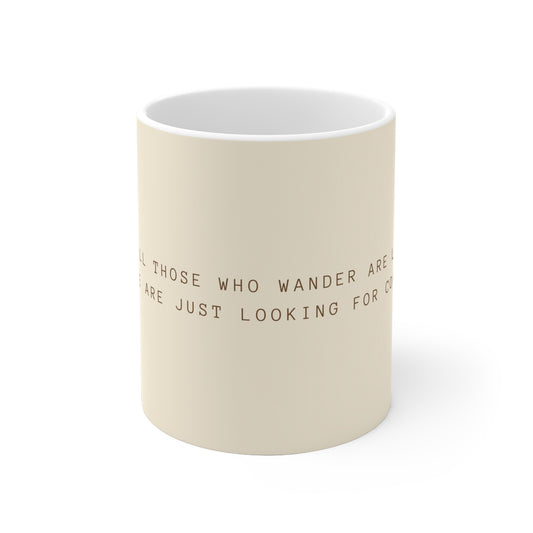 Just Looking For Coffee Ceramic Mug - Beige