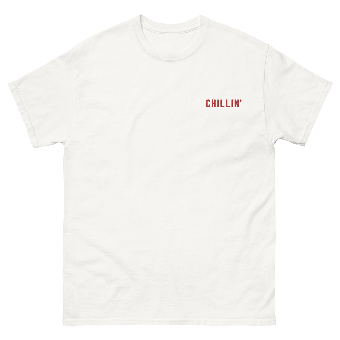 Embroidered Chillin' T-Shirt (Red)