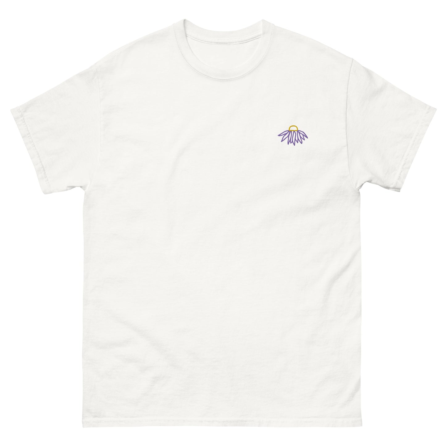 Embroidered Daisy T-Shirt (Purple)